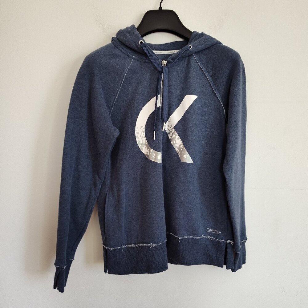 Ladies SZ XS Calvin Klein Performance Blue Hoodie